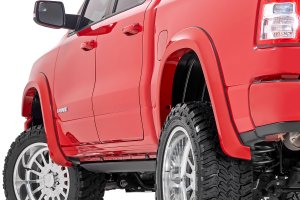 Ram 1500 Fender Flares - Rough Country - Sport - Black Metallic - '19-'24